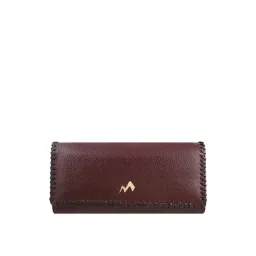 Metro Maroon Solid Wallet for Women-picture-12