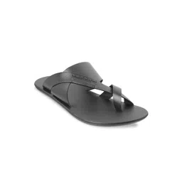 Metro Men Black Leather Comfort Sandals-picture-24