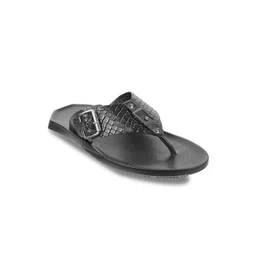 Metro Men Black Leather Comfort Sandals-picture-24