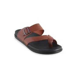 Metro Men Brown & Black Comfort Sandals-picture-35