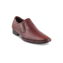 Metro Men Brown Leather Semiformal Shoes-picture-31