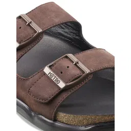 Metro Men Brown Suede Comfort Sandals image 5