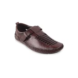 Metro Men Brown Suede Shoe-Style Sandals-picture-16