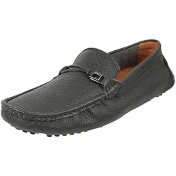 metro Men Classic Leather Driving Loafer Shoes-picture-14