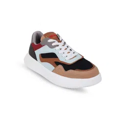 Metro Men Colourblocked Comfort Insole Contrast Sole Lace-Ups Sneakers-picture-36