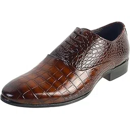 metro Men Faux Leather Croc Print Classic Lace-up Fashion/Formal Shoes-picture-37