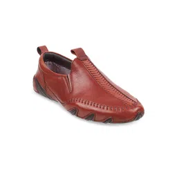 Metro Men Leather Comfort Insole Basics Loafers-picture-24