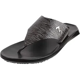 metro Men Leather Slip-on Thong Chappal-picture-46