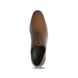 Metro Men Tan Derby Shoes image 4