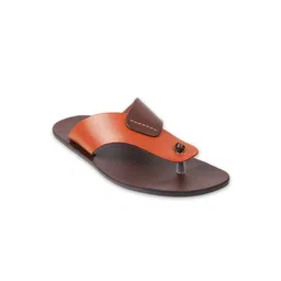 Metro Men Tan Leather Comfort Sandals-picture-34