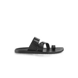 Metro Men Textured Leather Comfort Sandals image 4