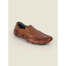 Metro Men Textured Leather Driving Shoes-picture-20