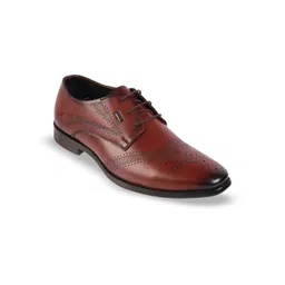 Metro Men Textured Leather Formal Brogues-picture-35