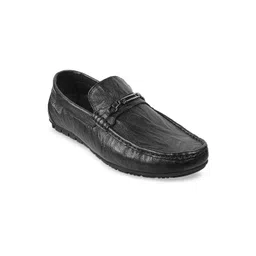 Metro Men Textured Leather Loafers-picture-28
