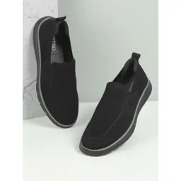 Metro Men Textured Suede Slip-On Sneakers-picture-24