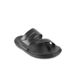 Metro Men's Black Cross Strap Sandals-picture-23