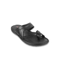 Metro Men's Black Cross Strap Sandals-picture-18