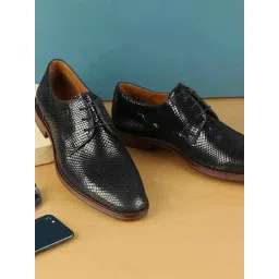 Metro Men's Black Derby Shoes-picture-11