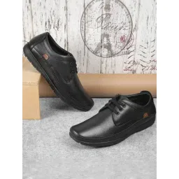 Metro Men's Black Derby Shoes-picture-20