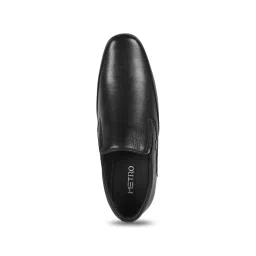 Metro Men's Black Formal Loafers image 4
