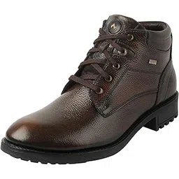 metro Men's Black Leather Lace-Up Ankle Boots-picture-11