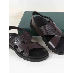 Metro Men's Brown Back Strap Sandals-picture-16