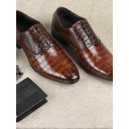 Metro Men's Brown Oxford Shoes-picture-34