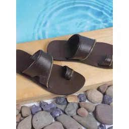Metro Men's Brown Toe Ring Sandals-picture-38