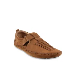 Metro Men's Camel Fisherman Sandals-picture-41