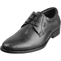 metro Men's Faux Leather Texture Panel Stylish Lace-up Formal Shoes-picture-53