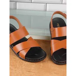 Metro Men's Tan Back Strap Sandals-picture-33