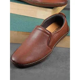 Metro Men's Tan Slip-On Shoes-picture-16
