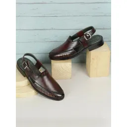 Metro Men's Wine Back Strap Sandals-picture-19