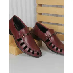 Metro Men's Wine Fisherman Sandals-picture-10