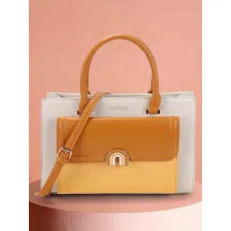 Metro Off White Color Block Medium Satchel-picture-21
