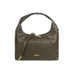 Metro Olive Textured Medium Hobo Handbag-picture-22