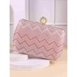 Metro Pink Textured Small Clutch-picture-20