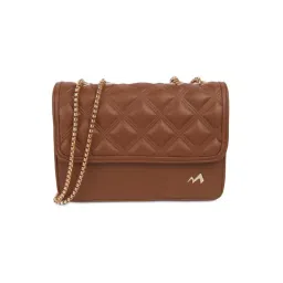 Metro Tan Quilted Medium Cross Body Bag-picture-38