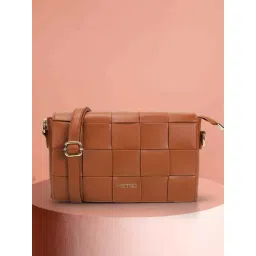 Metro Tan Woven Medium Cross Body Bag-picture-33