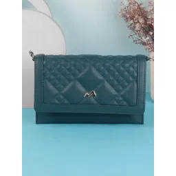 Metro Teal Quilted Wallet For Women-picture-20