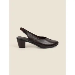 Metro Textured Leather Block Pumps-picture-30