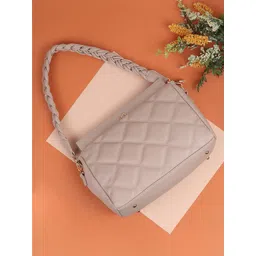 Metro Textured Structured Shoulder Bag With Quilted-picture-15