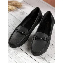 Metro Women Black Loafers-picture-11