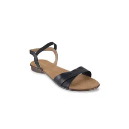 Metro Women Black Solid Synthetic Open Toe Flats-picture-18