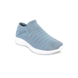 Metro Women Blue Slip-On Sneakers-image-10