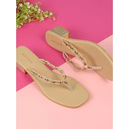 Metro Women Embellished Block Heels Sandals-picture-22