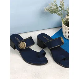 Metro Women Embellished Block Pumps-picture-31