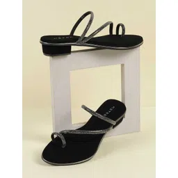 Metro Women Embellished One Toe Flats-picture-19