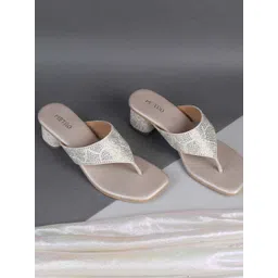 Metro Women Embellished Open Toe Block Heel Sandal-picture-35