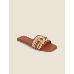 Metro Women Embellished Open Toe Flats-picture-30